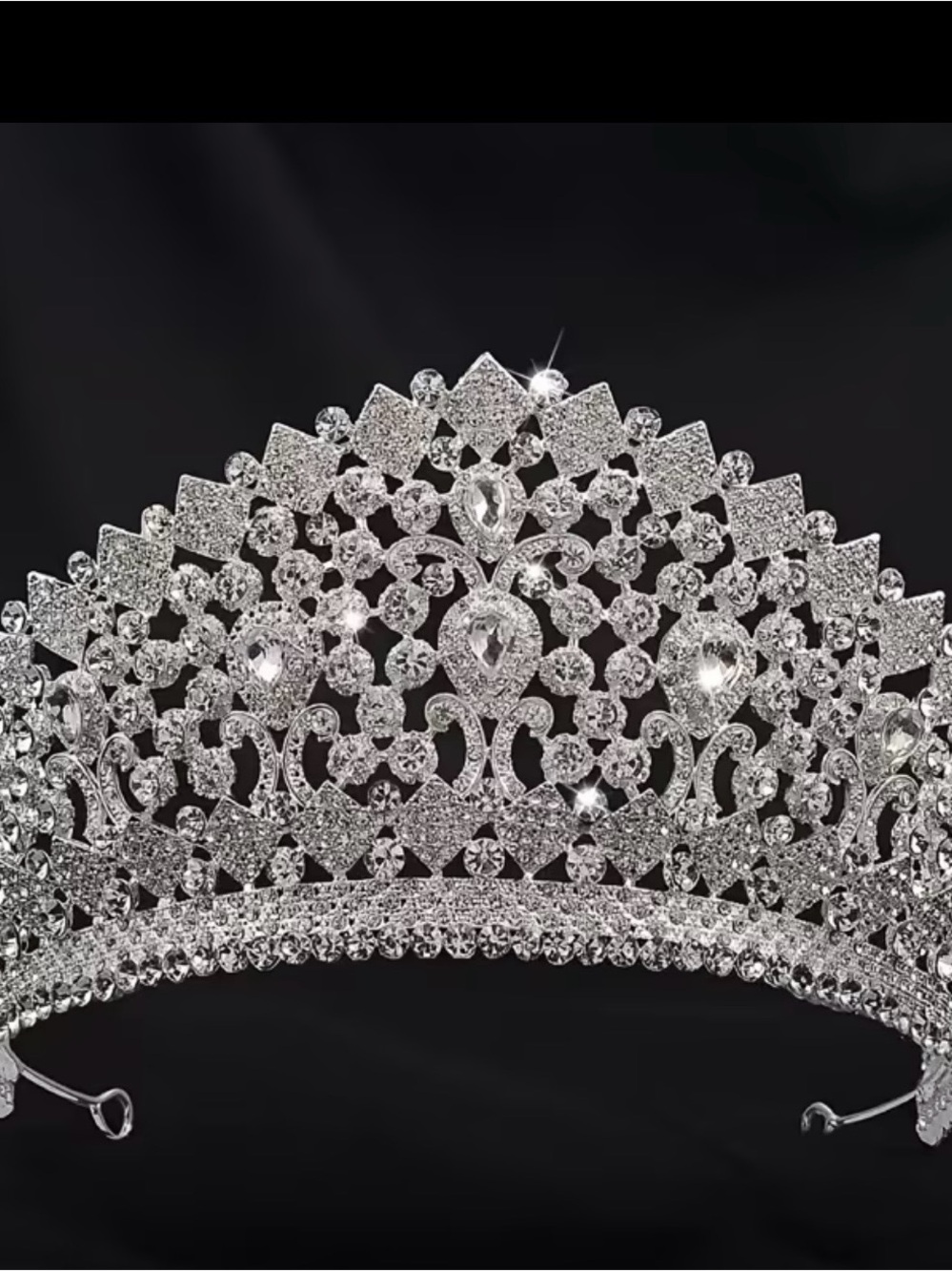 Crystal Silver  Tiara - Elegant Rhinestone Crown